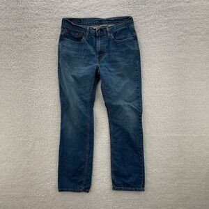 Levis 514 Jeans Mens 32x32 Black Straight Medium Wash Stretch Grunge Minimalist